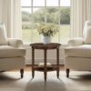 Philippe - Round End Table With Shelf - Brown - Image 9