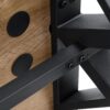 Wood Textured Dining Table With A Frame Legs.Density Board Sticker Pipe Spraying, Suitable For Various Occasions Such As Living Rooms - Black - Image 21