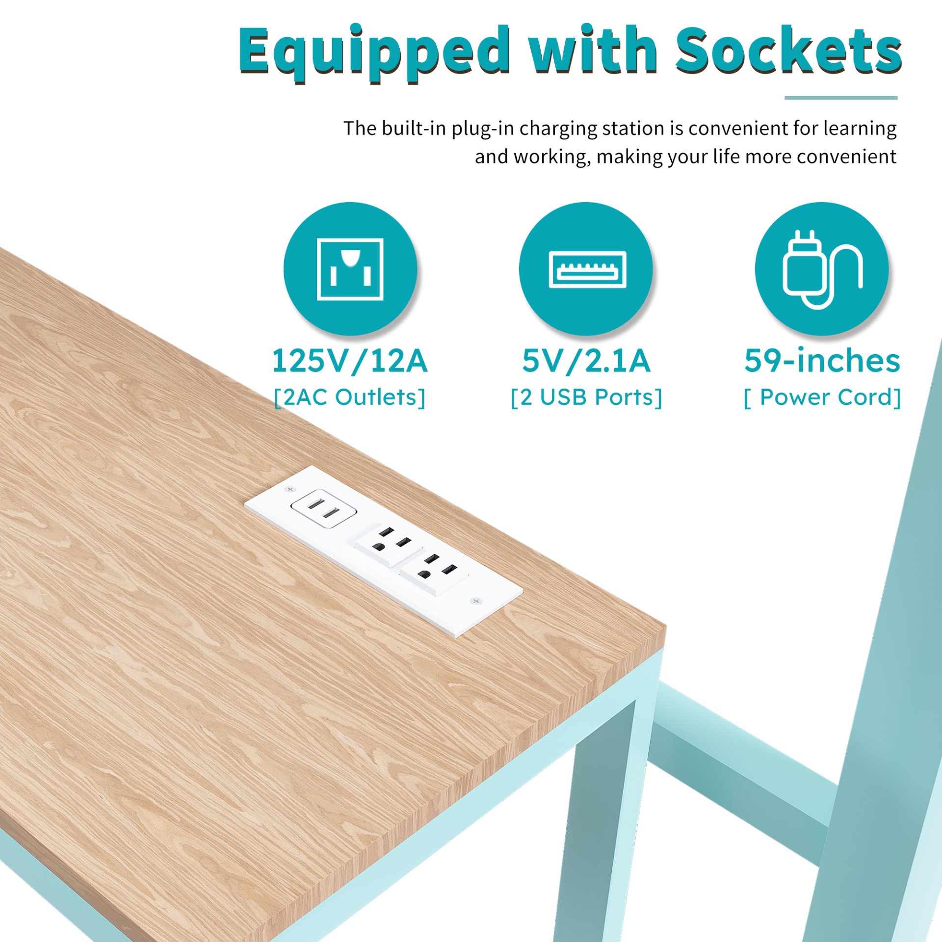 Heavy Metal Frame Full Loft Bed With Desk & Storage, 4 Cabinets, Staircase, Rack Space Saver - Green - Image 10