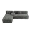 Cloud - Sectional Sofa Upholstered Couch With Free Combined Design - Dark Gray - Image 13