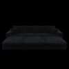 4 Seat Sofa, Deep Seat Couches With Soft Pillows And 3 Ottomans, Convertible Sofa Lounge Chair, For Living Room - Black - Image 16