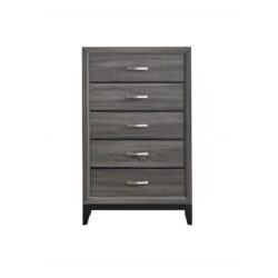 Glasgow - Chest Wood 5 Drawer Storage - Gray