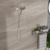 Multi Function Adjustable Hand Shower 8 Function Hand Shower Plastic With Wall Mount - Chrome - Image 2