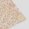 Floral Hand Carved Mandala Square Wall Decor With Spiritual Symbolism - Gold / White - Image 5