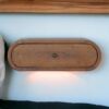 Wall Mounted Round Bedside Table - Chestnut - Image 2