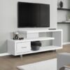 TV Stand, Console, Media Entertainment Center, Storage Cabinet, Elegant Design, Modern - White - Image 5