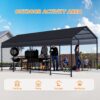Heavy Duty Carport With Galvanized Roof And Enhanced Base - Anthracite - Image 8