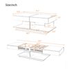 Extendable Coffee Table, Multifunctional Adjustable Coffee Table With Hidden Storage Space For Living Room - White - Image 3