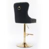 Thick Golden Swivel Velvet Barstools Adjusatble Seat Height From 27-35", Modern Upholstered Bar Stools With Backs Comfortable Tufted For Home Pub And Kitchen Island (Set of 2) - Black - Image 7