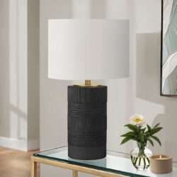 Table Lamp, Lighting, Resin, Contemporary - Black / Cream