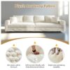 Plush Corduroy 4 Seat Sofa, Modern Comfy Upholstered Sofa Cloud Couch, Deep Seat Couches With Soft Pillows And 3 Ottomans, Convertible Sofa Lounge Chair, For Living Room, Apartment, Office - Beige - Image 20
