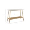 Parker Console Table - Off-White / Natural - Image 3