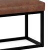 Reynolds - Small Bench - Distressed Saddle Brown - Image 4