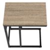 Accent Table, C - Shaped, Stylish - Taupe - Image 5