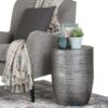 Johnsen - Large Metal Accent Table - Antique Silver - Image 6