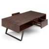 Lowry - Coffee Table - Distressed Charcoal Brown - Image 4