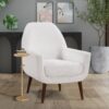 Morven - Adjustable Height Accent Table With Round Metal Top And Pedestal Base - Antique Brass - Image 2
