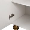 Modern Fluted Sideboard Buffet With Storage, Curve Element, 4 Doors With Adjustable Shelves - White - Image 12