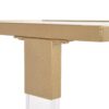 Side Table, Acrylic Sofa Table, Glass Top C Shape Square Table With Metal Base For Living Room, Bedroom, Balcony Home And Office - Image 8