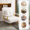 3 In 1 Convertible Folding Sofa Bed With Adjustable Backrest And Pillow - White - Image 17