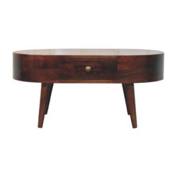 Rounded Coffee Table - Walnut
