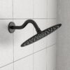 8" Shower Arm With Flange, Adjustable Angles - Matte Black - Image 2
