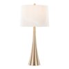 Diana - Contemporary Metal Table Lamp (Set of 2) - White / Gold - Image 3