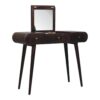 Dressing Table With Foldable Mirror - Walnut - Image 2