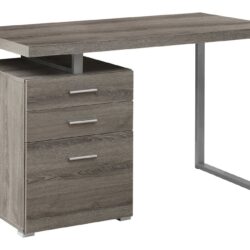 Computer Desk Left Right Set-Up Storage Drawers For Home Office - Taupe
