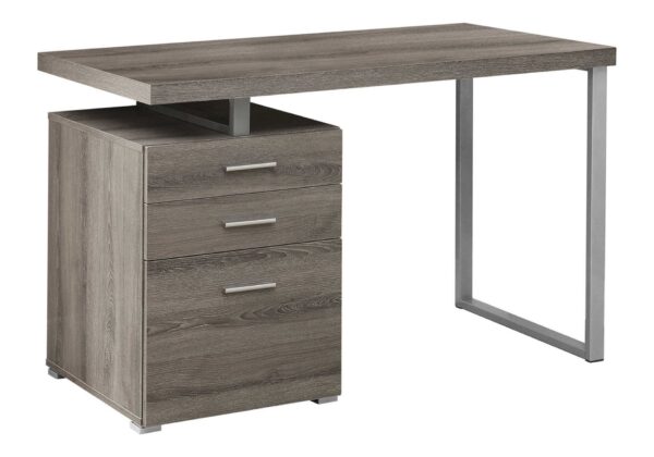 Computer Desk Left Right Set-Up Storage Drawers For Home Office - Taupe
