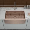 Farmhouse Sink 30" Kitchen Sink Stainless Steel Apron Front - Rose Gold - Image 2