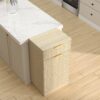 10 Gallon Tilt Out Trash Can Cabinet With Wave Textured Drawer - Oak - Image 12