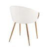 Claire - Contemporary Glam Chair (Set of 2) - Gold / Cream - Image 3