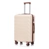 Set 3 Pieces 20" / 24" / 28" Abs Spinner Wheel Luggage, Matching Color, With Combination Lock - Beige - Image 23