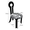 Key Design, Dining Chairs (Set of 2) - White / Black - Image 3