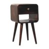 Mini Curved Nightstand With Lower Slot - Walnut - Image 2