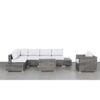Weather Resistant 9 Piece Wicker Seating Group With Premium Cushions - Gray Mix - Image 6