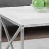Glossy Coffee Table Rectangular For Living Room - White - Image 2