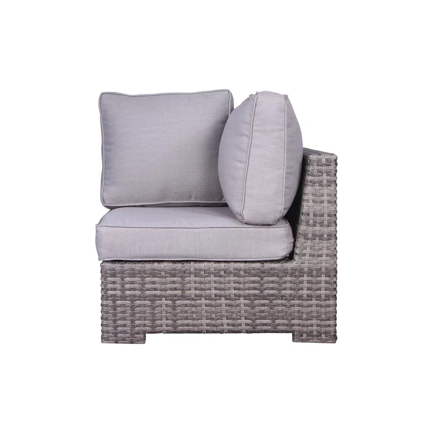 Outdoor 6 Person Wicker Seating Group With Cushions - Gray Mix - Image 8