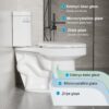 Gloss 2 Piece Toilet With 1.28 Gpf Tornado Flush, Rimless Bowl, Soft Closing Seat - Gloss White - Image 8