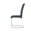 Altis - Dining Chairs With Padded Fabric And Stainless Legs (Set of 4) - Black - Image 8