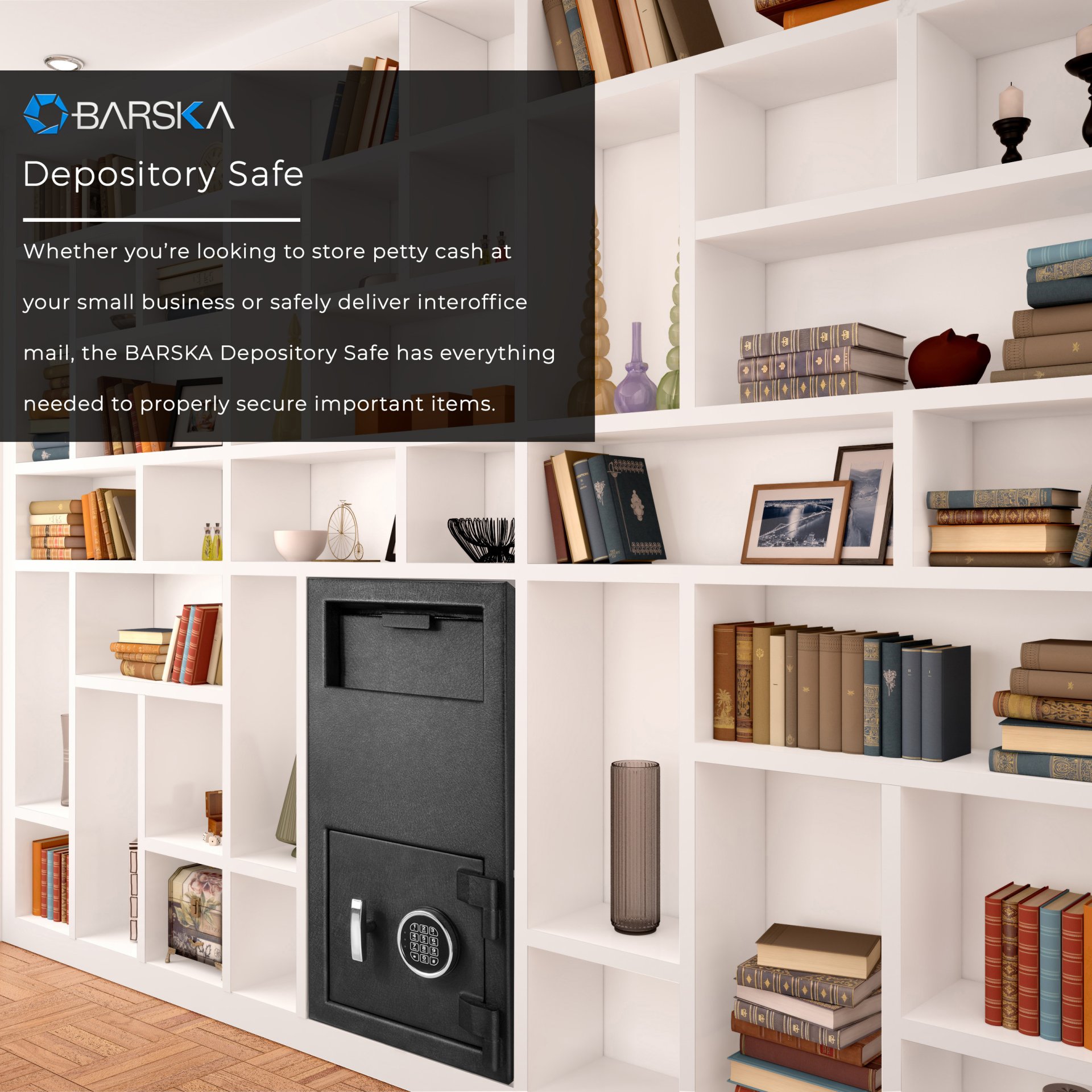 1 72 Cu Ft Keypad Depository Safe - Black - Image 12