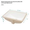 Rectangular Undermount Bathroom Sink, Overflow - White - Image 3