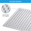 Ultra Thin Square Rainfall Shower Head Stainless Steel, Wall Or Ceiling Mount - Chrome - Image 5