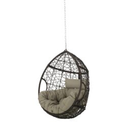 Teardrop Hanging Chair With 8Ft Chain - Khaki / Brown