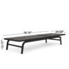 Contemporary Finn Chaise Lounge For Outdoor Relaxation - Dark Gray - Image 3