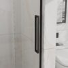 Semi Frameless Tub Sliding Shower Door 60" X 58" With Tempered Glass - Matte Black - Image 3