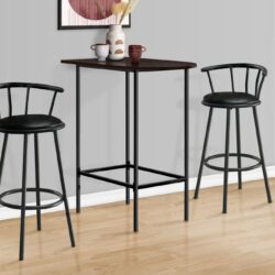 Home Bar Table With Bar Height, Small Rectangular For Kitchen - Espresso