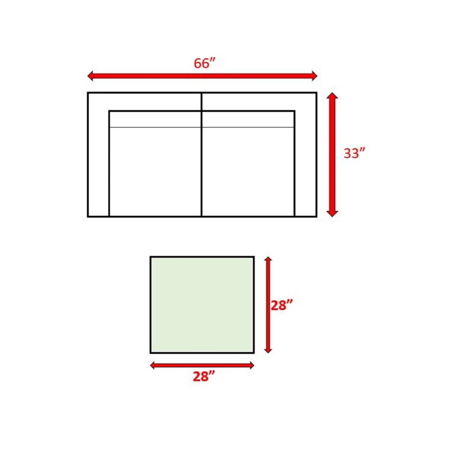 Wicker 2 Person Conversation Set, Durable Outdoor Seating With Cushions Mix - Brown Mix - Image 3