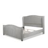 Carmen - King Upholstered Wingback Panel Bed Frame - Silver Gray - Image 3